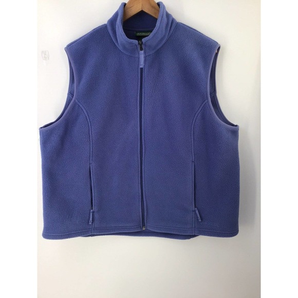 L.L.Bean Polartec Vest Jacket Blue Outdoor Activewear - Picture 3 of 12